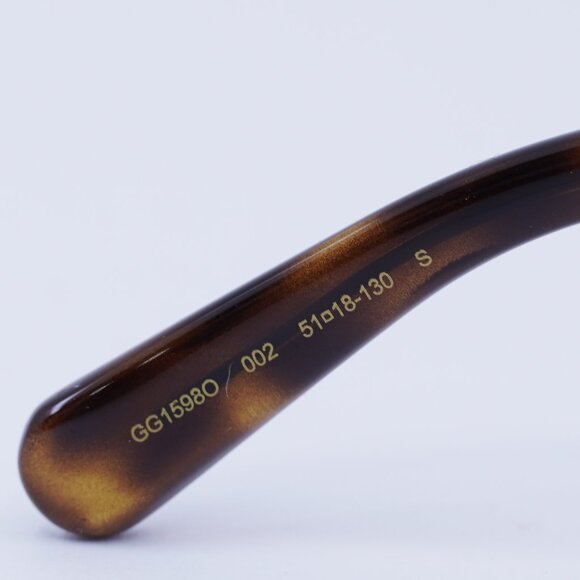 Gucci GG1598O 002 Eyeglasses Havana 51mm Cat Eye Frame - Picture 7 of 11